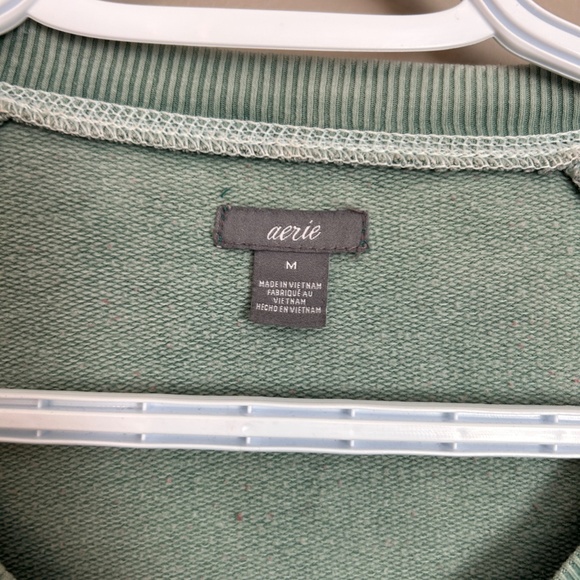 Teal Distressed Aerie Sweater - Picture 2 of 3